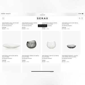 Serax Small Iron Basket Oval White Gio Sculptural, by Antonino Sciortino